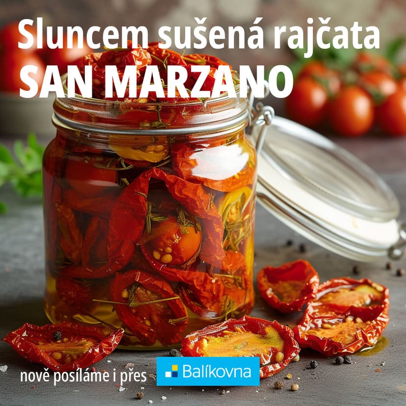 Zdarma - sklenička nakládaných rajčat 190 gr