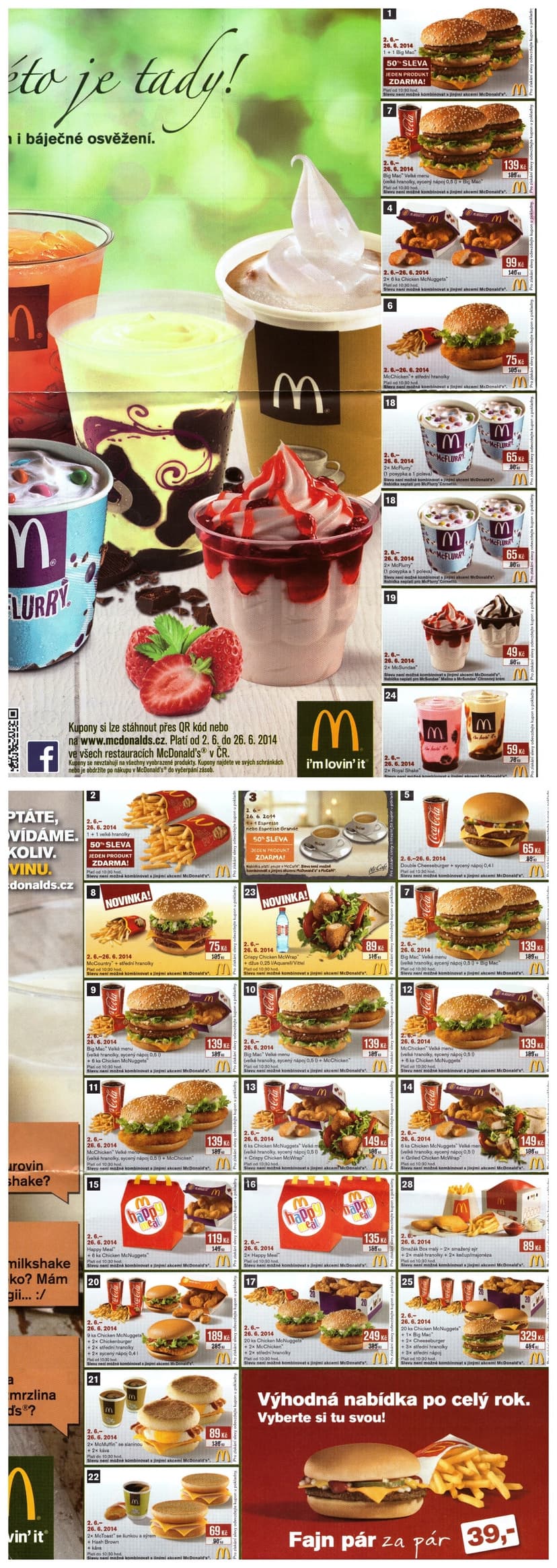 28 slevových kupónů do McDonalds