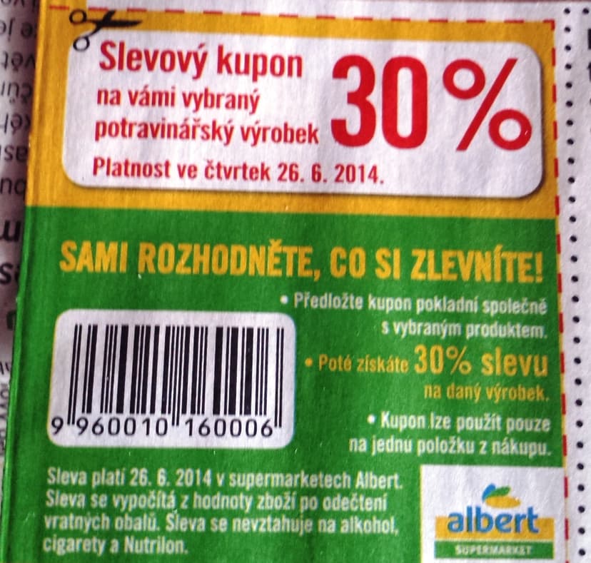 Albert - 30% sleva na cokoli