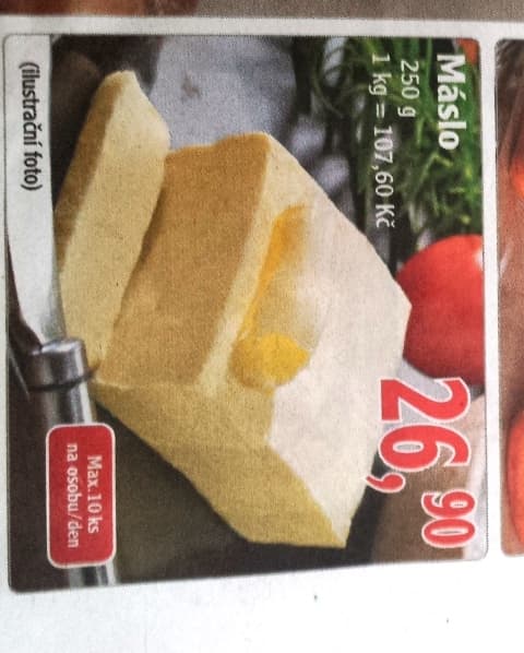 Máslo 250 gr