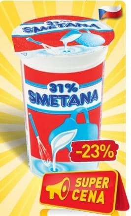 Smetana 31% za 12,90 Kč
