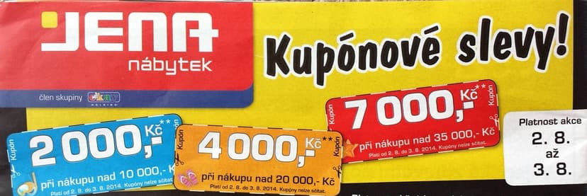Jena nábytek sleva cca 20% na vše