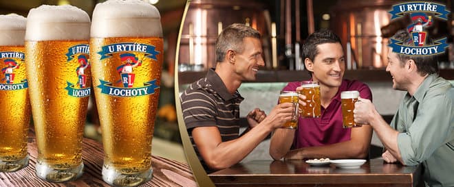 Tři polotmavé 11° ležáky U Rytíře Lochoty