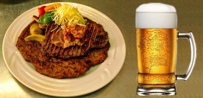 2 porce Radničního bramboráku a pivečko
