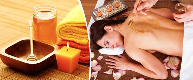 Detoxikační medová masáž šíje a zad