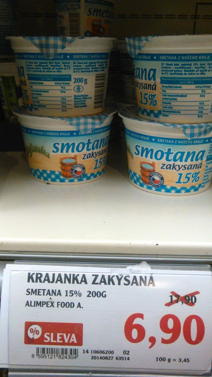 Zakysaná smetana 15% 200 gr.