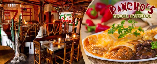 Enchiladas pro dva v mexické restauraci Pancho's