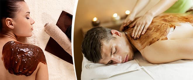 Čokoládová relaxační masáž s peelingem a zábalem