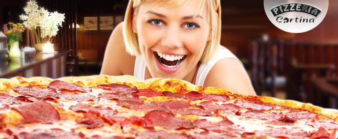Jumbo pizza dle výběru v Pizzerii Cortina