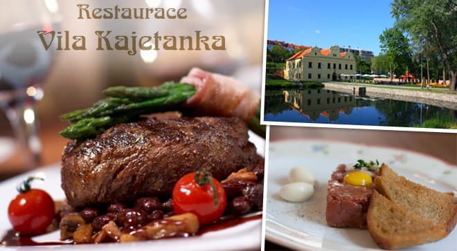 Lahůdkové menu pro 2 osoby Vila Kajetánka