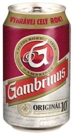 Gambrinus 10° pivo světlé výčepní plech 330ml