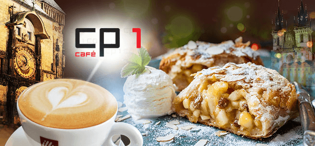 2x jablečný závin + 2x cappuccino