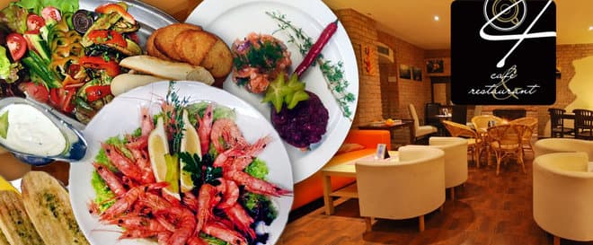  Raut nebo bohatě obložené mísy v Café 04 