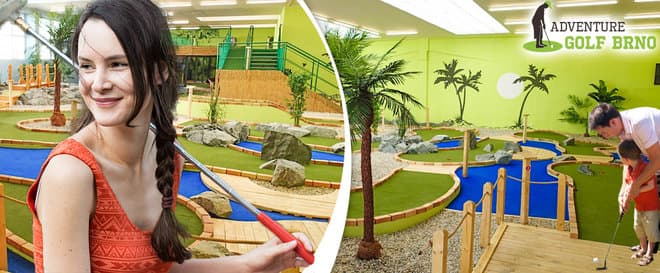 1,5 hodiny plné zábavy na Adventure golfu