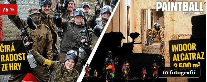 4 hodiny paintballu v aréně Alcatraz