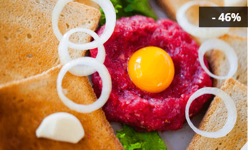 300g vynikající tatarský biftek