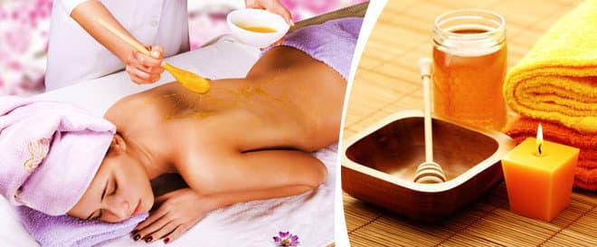  Medová 60minutová detoxikační masáž se zábaly 