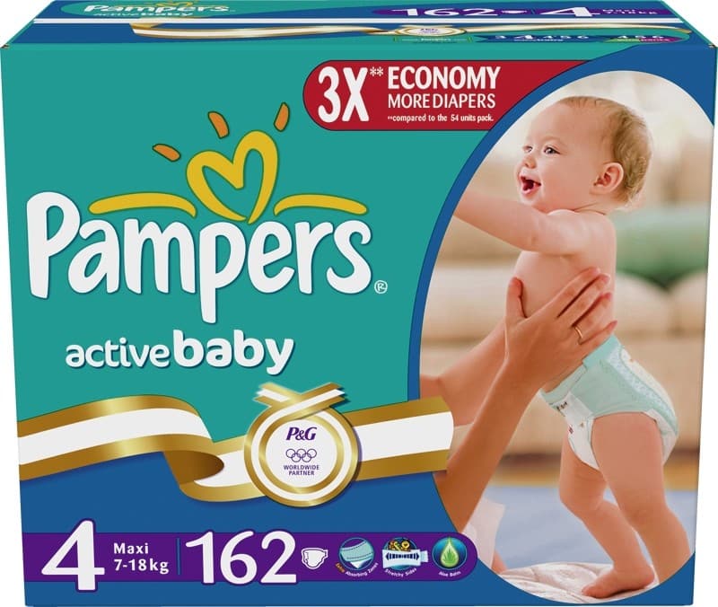 Pampers Active Baby různé vel. od 3,40 kč/ks