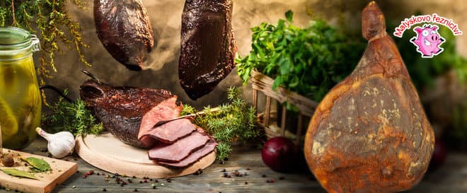 Uzená 10kilová kýta v celku z Matýskova řeznictví