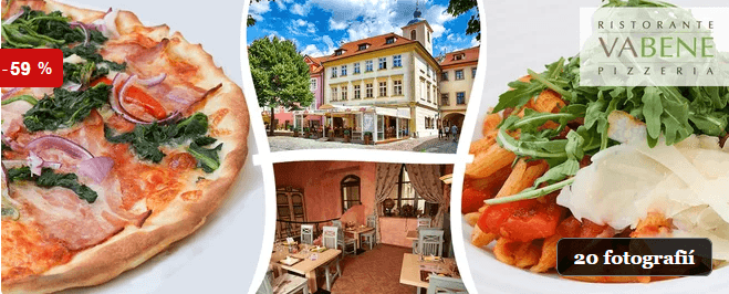 Pizza či těstoviny pro dva v italské restauraci
