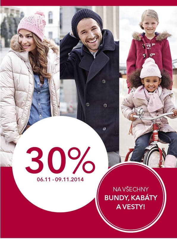 TAKKO - sleva 30% na bundy, kabáty a vesty