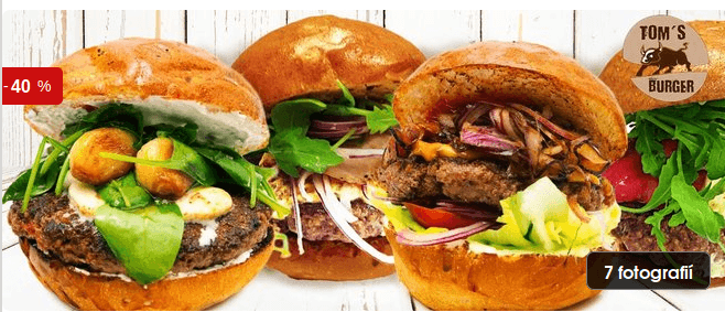 Dva poctivé 200g burgery v Tom's burger