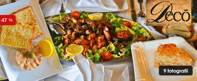 4chodové menu Jadran v chorvatské restauraci