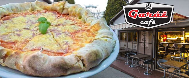 2 parádní pizzy v dejvickém Café Garáž