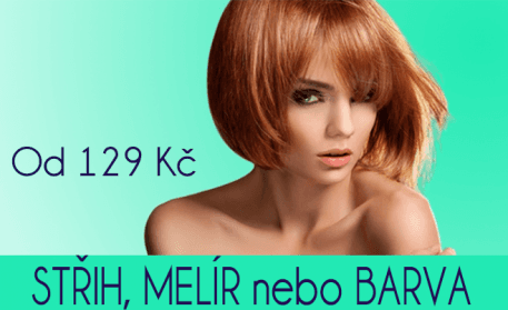 Až 77% slevu na STŘIH, BARVU nebo MELÍR