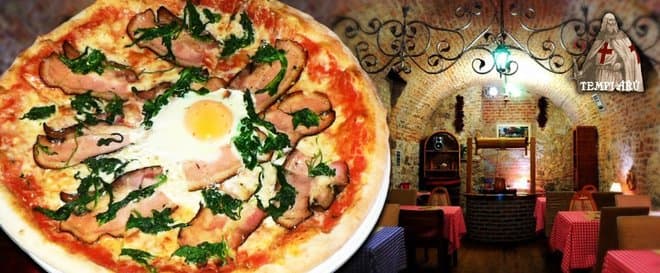 2× pizza dle výběru v restauraci U Templářů