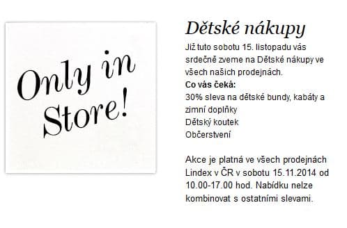 Lindex - 30 % sleva na dětské bundy, kabáty aj.