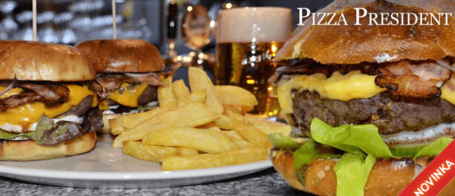 Dva 200gramové burgery a 2x hranolky