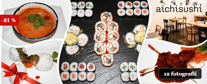 Vánoční menu plná sushi a japonských delikates