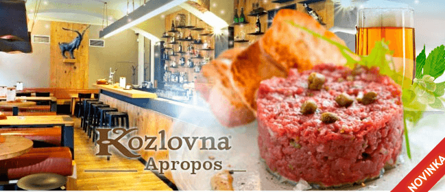 100g hovězí tatarák a tankový Kozel
