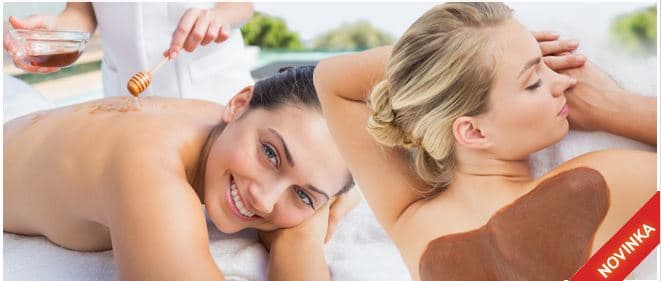 Čokoládová nebo detoxikační medová masáž + zábal