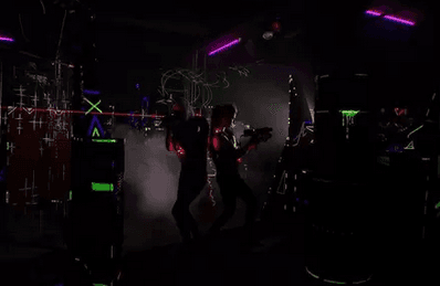 Akční Laser Game pro jednoho nebo dva hráče