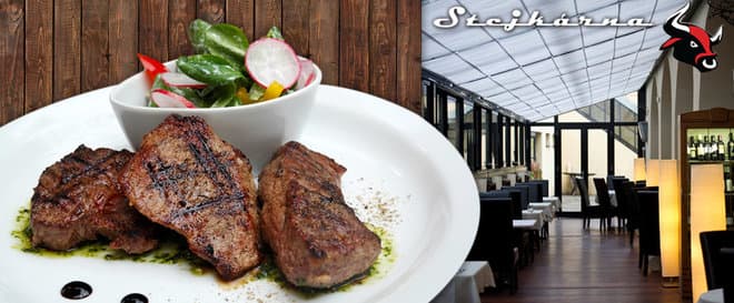 Steaková hostina v dejvické Stejkárně pro dva