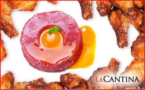 150g tataráku a 1kg křidélek v La Cantina