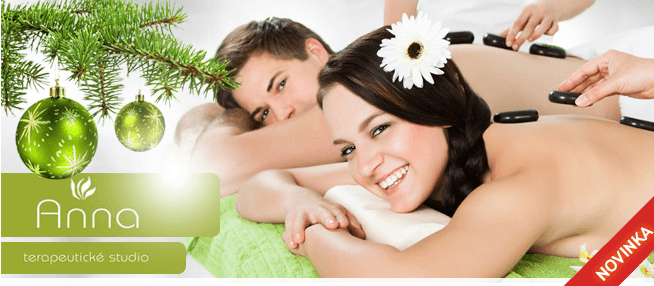 Vánoční romantická HOT STONES masáž pro 2