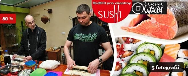 Intenzivní kurz sushi včetně občerstvení pro dva