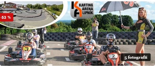 Jízda na nadupaných motokárách pro 2 osoby