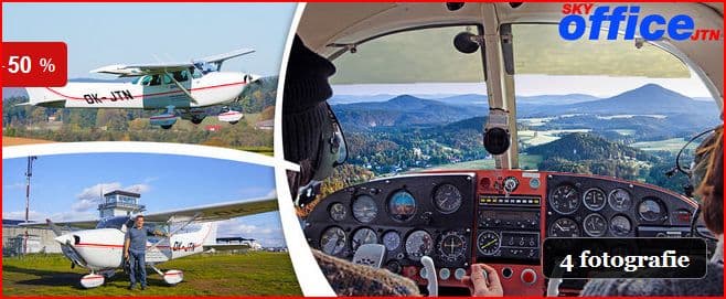 Řízení amerického letounu Cessna 172(Česká Lípa)