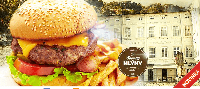 MAXI BURGER s hovězím, vepřovým nebo kuřecím mase