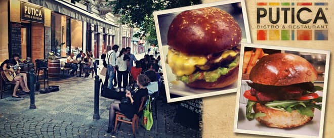 2 burgery dle výběru v restaurantu Putica