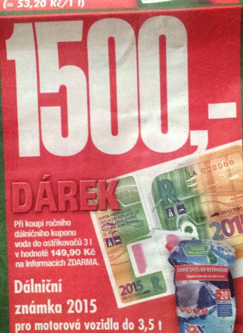 Dálniční známka 2015 + bonus 17.-26.12.
