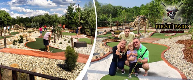 Permanentky na 5 či 10 vstupů na pirátský minigolf