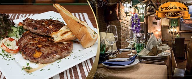 2× gurmánská pljeskavice v balkánské restauraci