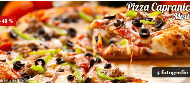 Dvě pizzy v restauraci Pizza Capranica(Most)