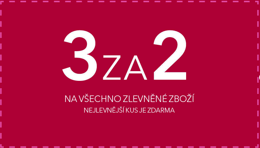 Takko - 125 Kč za váš nákup a 3 za 2