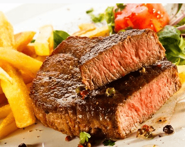 2x šťavnatý steak z hovězí roštěné